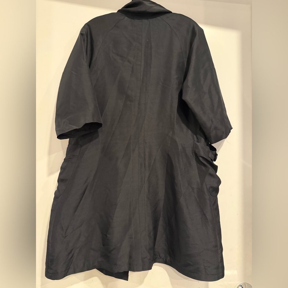 Diane Von Furstenberg Silk Overcoat Lightweight Size L - Picture 3 of 4